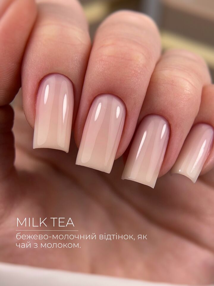 HEYLOVE. Frame builder Gel with Pump, MILK TEA, 30 ml. Універсальний гель для нарощування з помпою #2