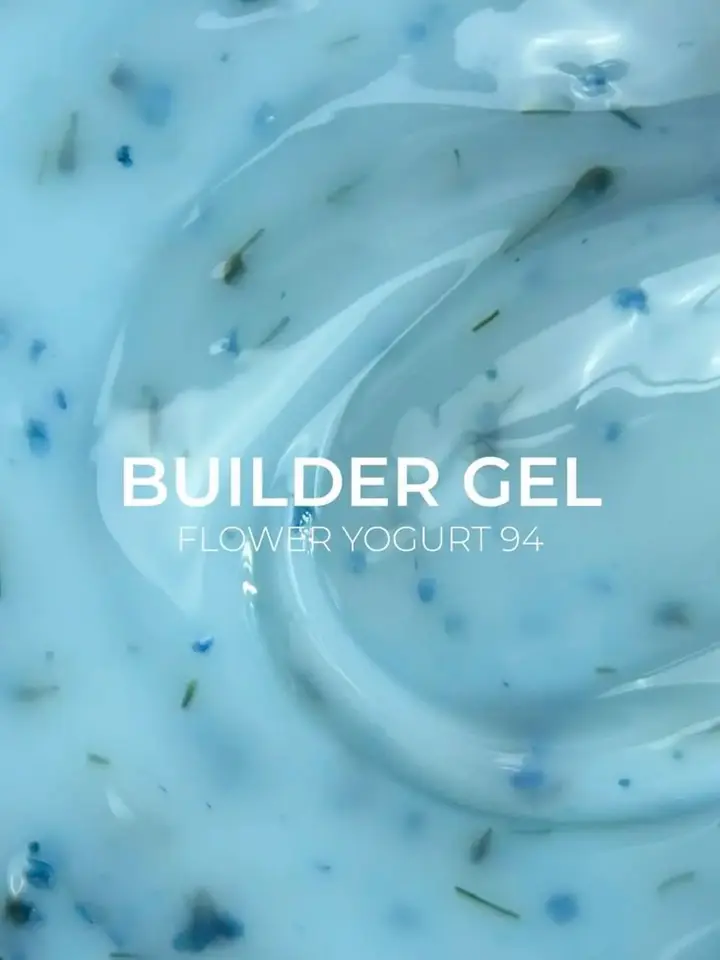 EDLEN. Builder gel, Flower Yogurt #94, 30 ml. Гель для нарощування, з сухоцвітами #2