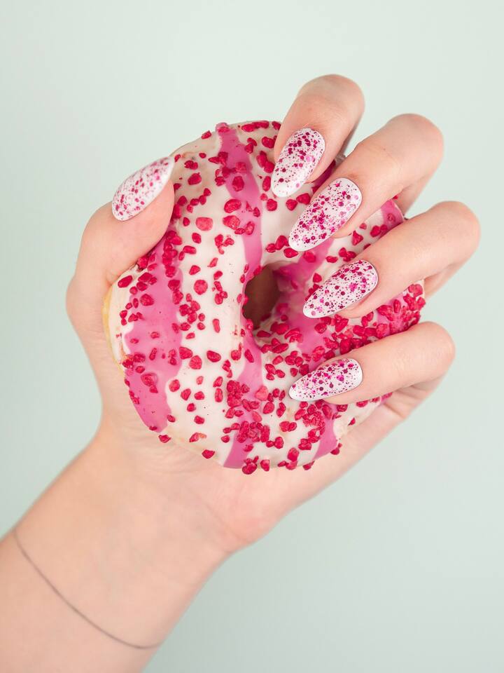 You Are Cute. Berry Crush Top Coat, 5 ml, топ з контрастними ягідними пластівцями — You Are Cute, NAILSMADE
