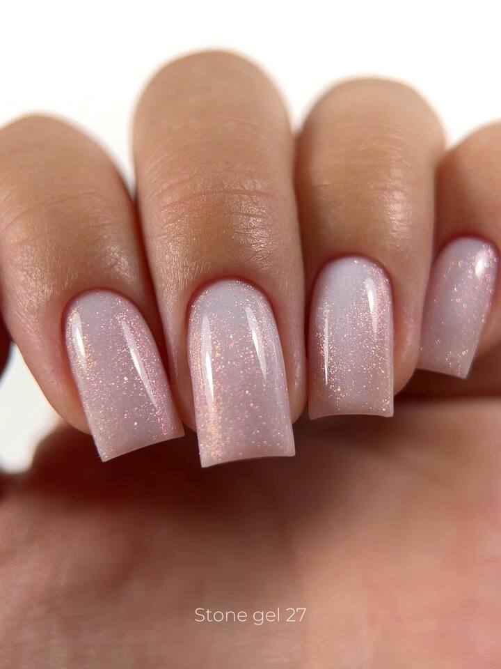 ELSE. Stone gel, #27, Sapphire, 30 ml. Твердий гель для нарощування, з шимером — ELSE, NAILSMADE
