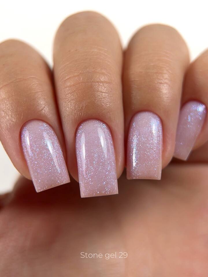 ELSE. Stone gel, #29, Amethyst, 30 ml. Твердий гель для нарощування, з шимером — ELSE, NAILSMADE
