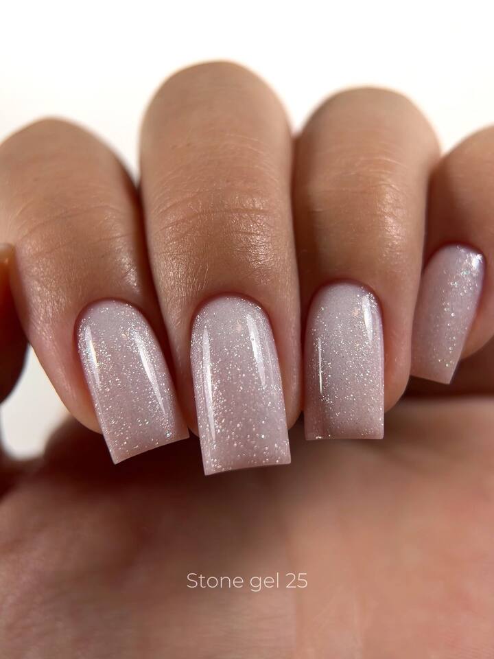 ELSE. Stone gel, #25, Moonstone, 30 ml. Твердий гель для нарощування, з шимером — ELSE, NAILSMADE