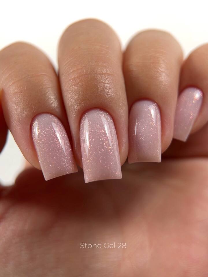 ELSE. Stone gel, #28, Rhodonite, 30 ml. Твердий гель для нарощування, з шимером — ELSE, NAILSMADE