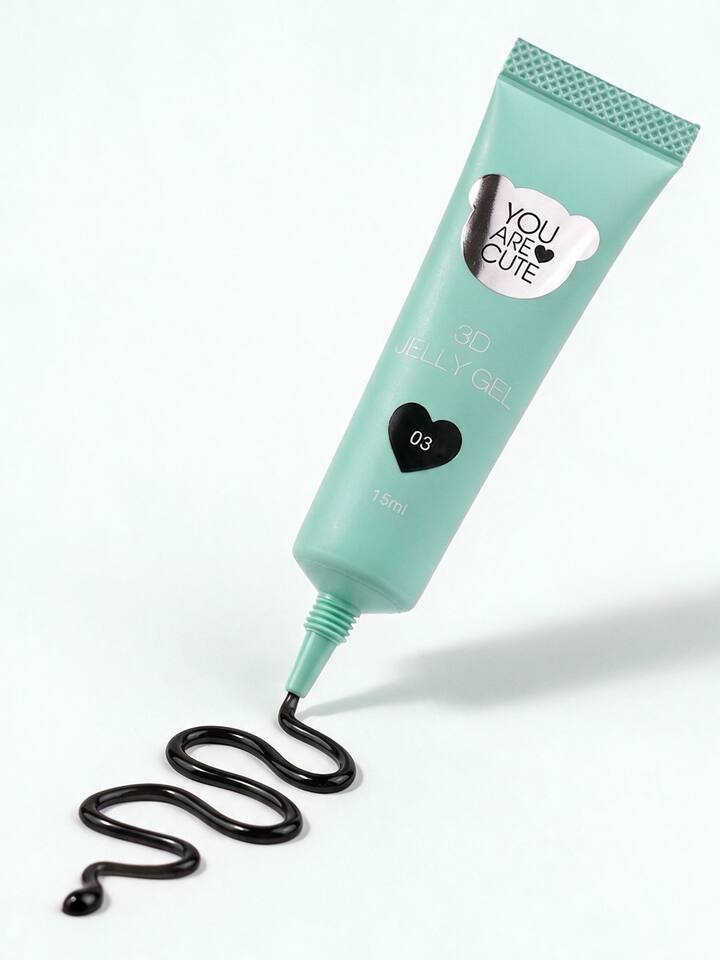 You Are Cute. 3D Jelly Gel #03, 15 ml. Гель для об'ємних дизайнів, чорний — You Are Cute, NAILSMADE