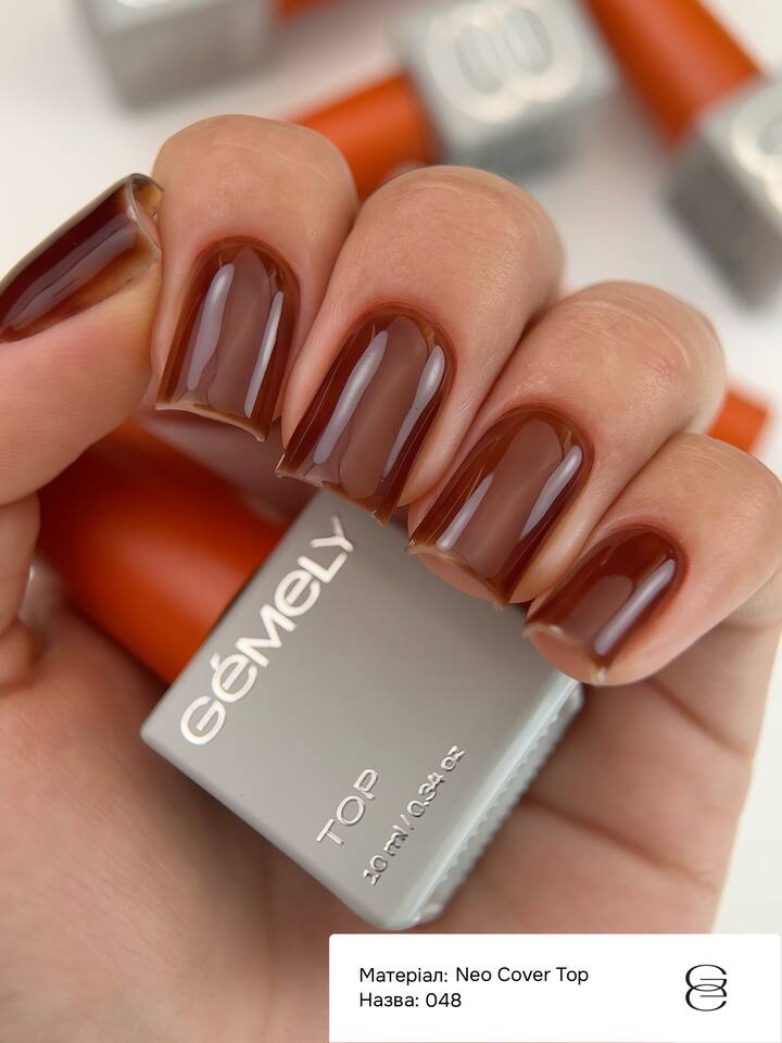 GÉMELY (ex GA&MA). Neo Cover Top #048, 10 ml, Камуфлюючий вітражний топ — GÉMELY (ex GA&MA), NAILSMADE