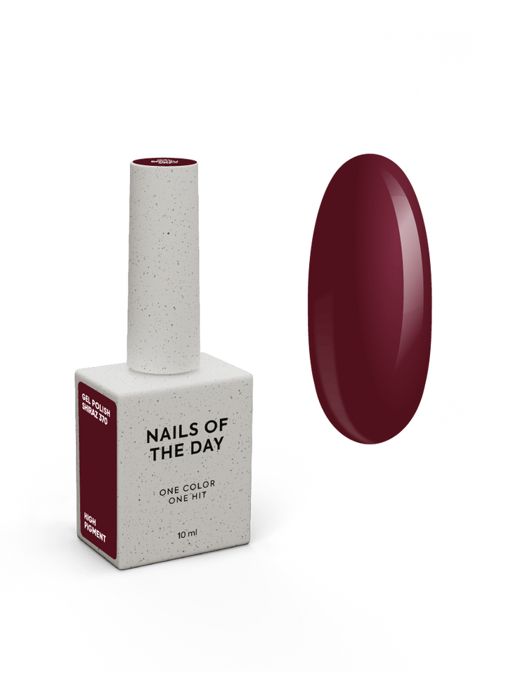 NOTD. Gel Polish Shiraz #370, 10 ml, гель-лак приглушений бордово-фіолетовий — NAILS OF THE DAY (NOTD), NAILSMADE