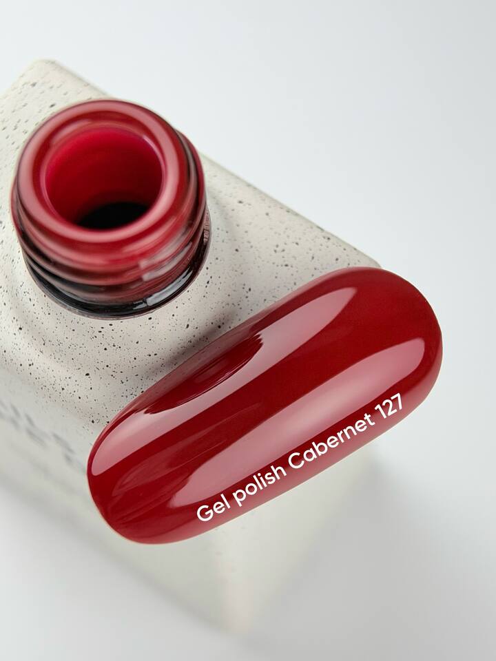 NOTD. Gel Polish Cabernet #127, 10 ml, гель-лак яскравий класичний червоний — NAILS OF THE DAY (NOTD), NAILSMADE