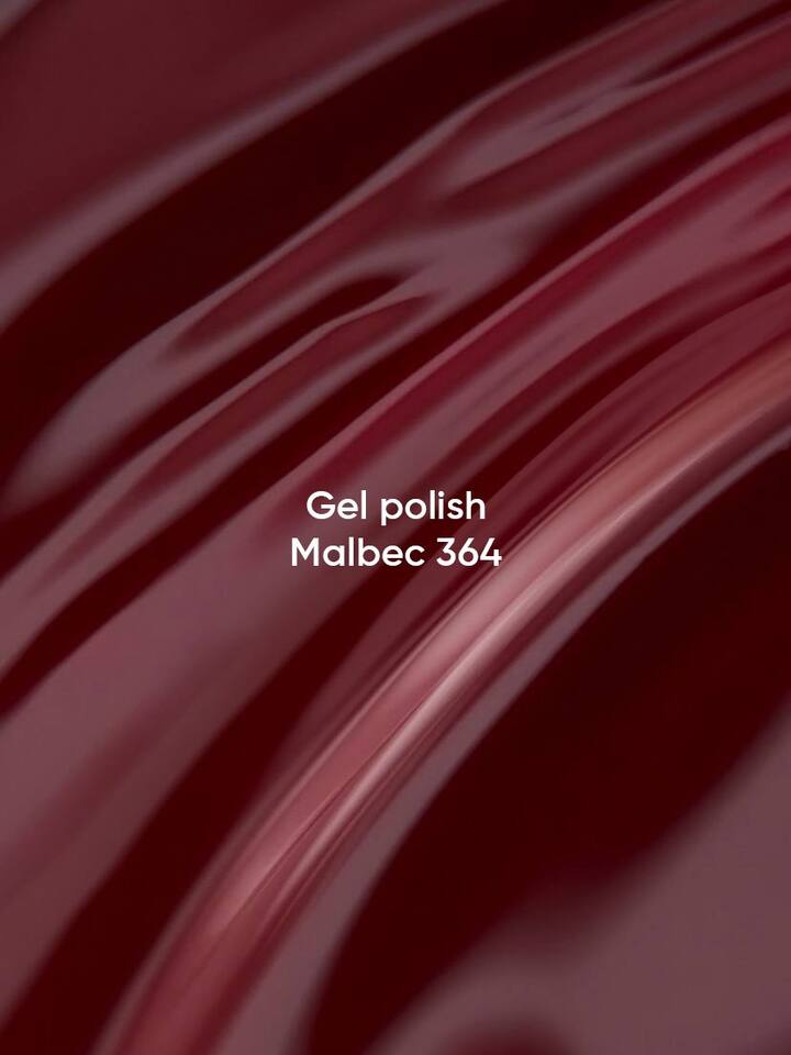 NOTD. Gel Polish Malbec #364, 10 ml, гель-лак глибокий темний бордовий — NAILS OF THE DAY (NOTD), NAILSMADE