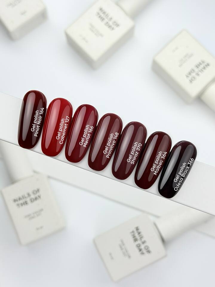 NOTD. Gel Polish Malbec #364, 10 ml, гель-лак глибокий темний бордовий — NAILS OF THE DAY (NOTD), NAILSMADE