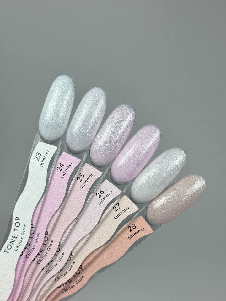 ELSE x Chillax. Tone top, glow Shimmer, #26, 12 ml. Топ із дрібним шимером — ELSE, NAILSMADE