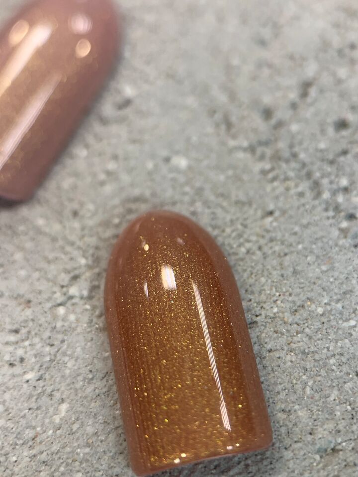 SILLER Gel Polish Gold Shine №6, мідно-коричневий із золотим мікроблиском, 8 ml, гель-лак #2