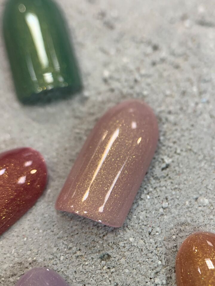 SILLER Gel Polish Gold Shine №3, рожевий нюд із золотим мікроблиском, 8 ml, гель-лак #2