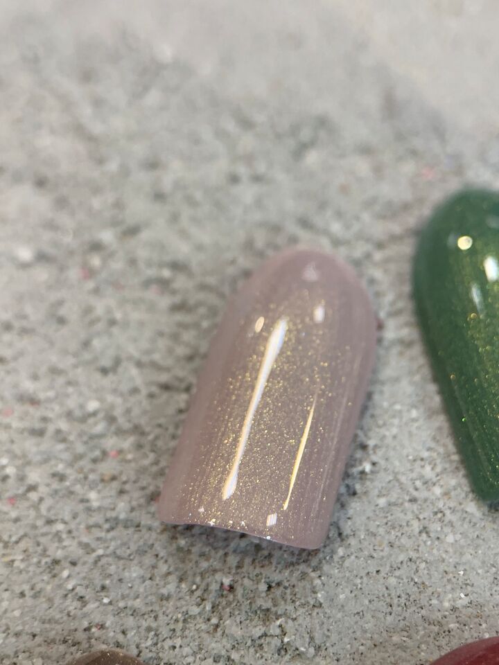 SILLER Gel Polish Gold Shine №2, gris-rosado con microbrillo dorado, 8 ml, gel polish #2