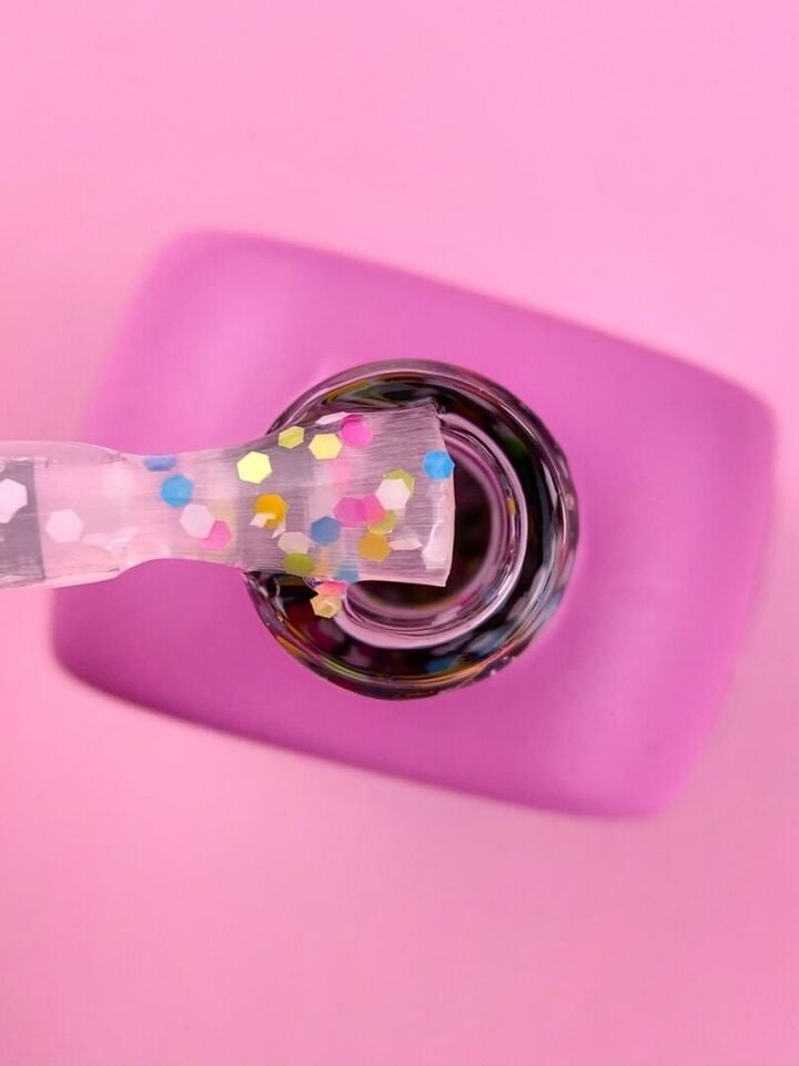 LUNAmoon. Bonbon Top Coat, 13 ml, топ з кольоровими пластівцями #2