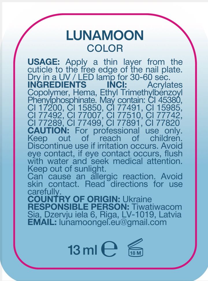 LUNAmoon. Gel Polish #15, 13 ml, гель-лак #3