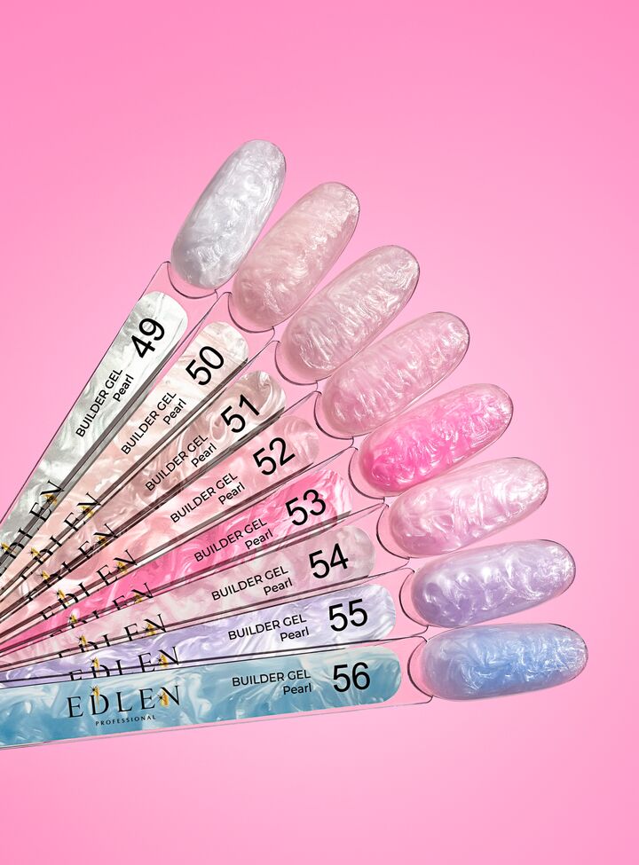 EDLEN. Builder gel Pearl #51, 15 ml. Гель для нарощування з перламутром #3