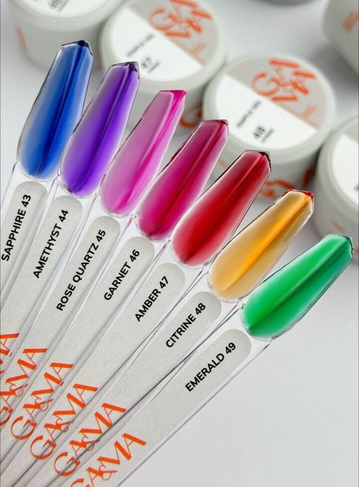 GA&MA. Simple builder gel, Stained glass #44 Amethyst, 15 ml, вітражний гель без опилу, Аметист #3